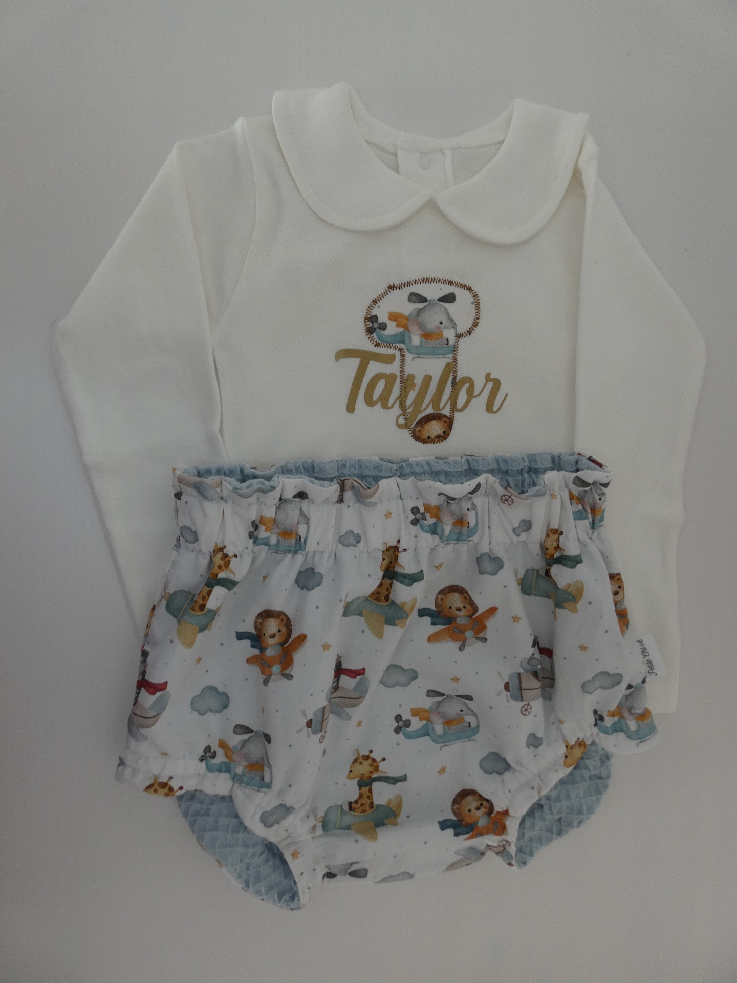 Conjunto de camiseta  y ranita reversible